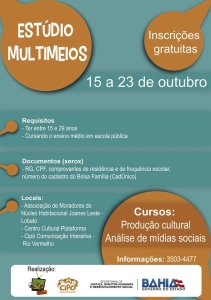 CIPÓ abre inscrições para cursos de Produção Cultural e Análise de Mídias Sociais