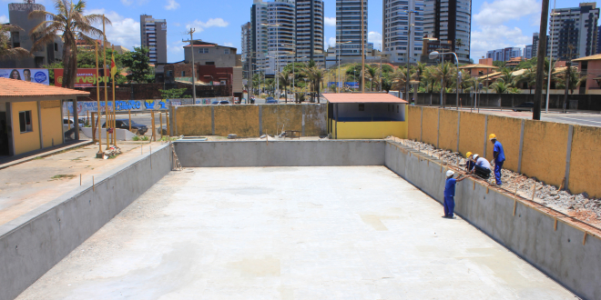 Piscina de treinamento da Salvamar passa por reforma