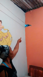 Moradora mostra rachadura (Foto: Adônis Matos)