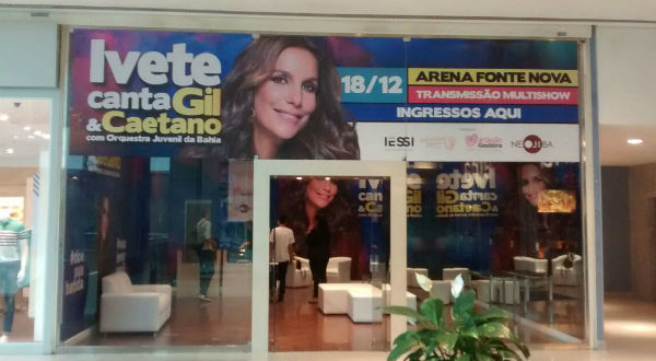 Ingressos para show beneficente de Ivete Sangalo podem ser adquiridos no Salvador Shopping