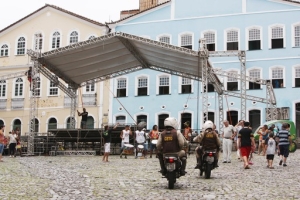 Preparação para o Femadum 2016 Na foto: Montagem do palco no Pelourinho Foto; Elói Correa/GOVBA